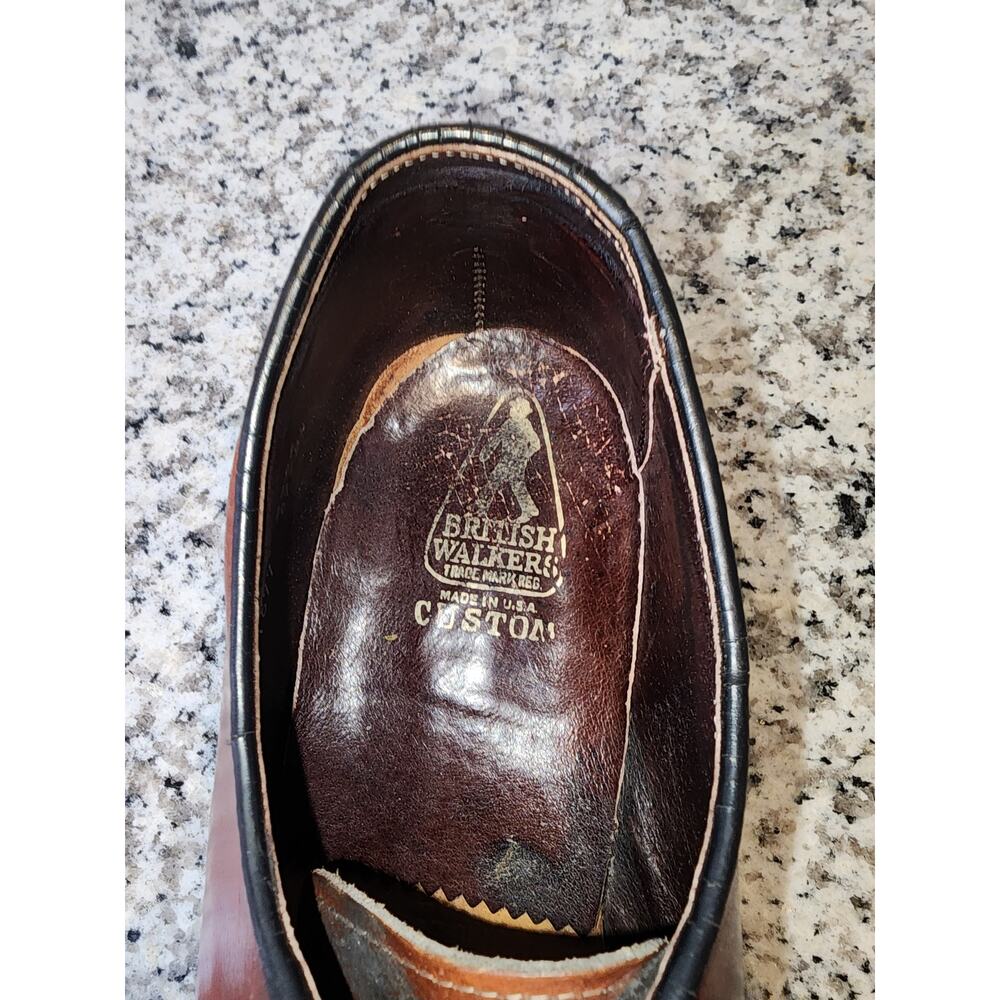 British Walkers O’Sullivans Sz 9 EEE Custom Brown Leather Oxford Shoes - Picture 5 of 7
